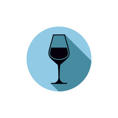 Sophisticated wine goblet, stylish alcohol theme illustration. 