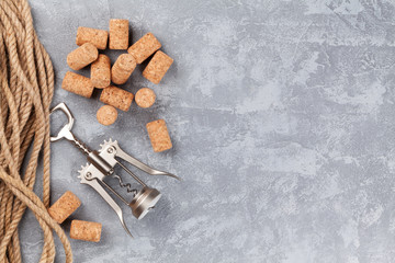 Wine corks and corkscrew