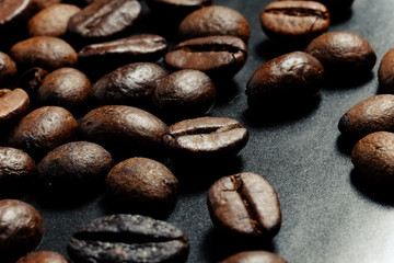 Coffee Beans with filter effect retro vintage style