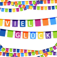 garlands with text VIEL GLÜCK