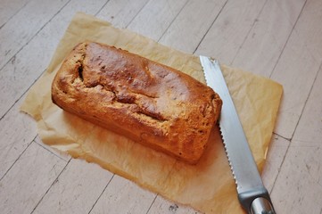 Vegan home baked banana bread