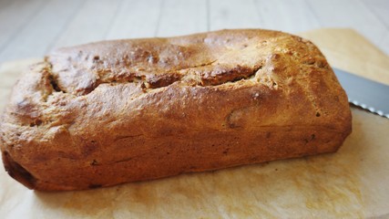 Vegan home baked banana bread