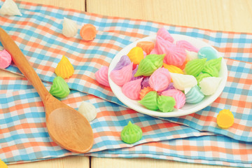 Aalaw thai candy dessert with filter effect retro vintage style
