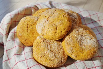 Basket of home baked sweet potato scones