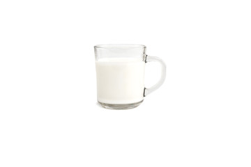 glass mug full of milk