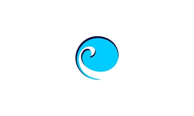 wave abstract round logo