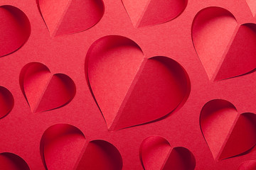 Red hearts - Valentine's Day background
