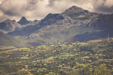 Rif Mountains landscape, Morocco, Africa