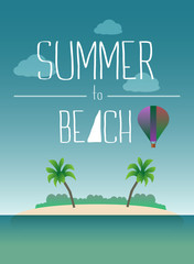 Summer to beach colorful design. vector background