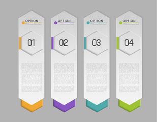 abstract colorful option banners, design element