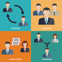 Vector business concepts in flat style