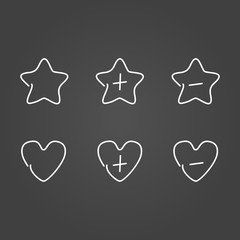 Favorite set icons draw effect