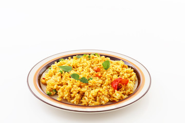 おいしそうなドライカレーライス 