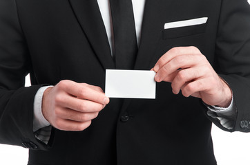 White business card