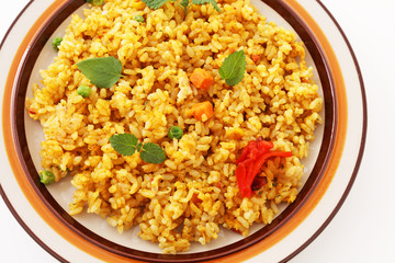 おいしそうなドライカレーライス 