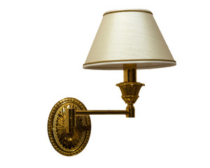 Lamp wall.  Wall lighting lamp isolated on the white.  Classical style.
