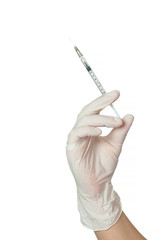 syringe in doctor hand