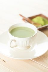 hot matcha latte