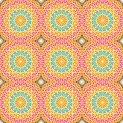 Colorful mosaic backdrop.