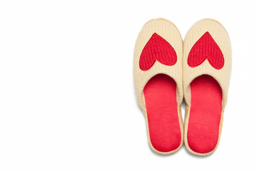Slippers with hearts