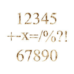 numbers grunge