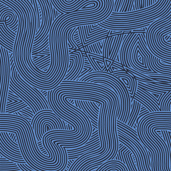 Blue Wave Line Pattern