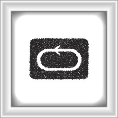 Simple doodle of a repeat button