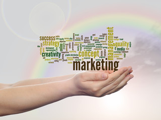 Conceptual marketing word cloud
