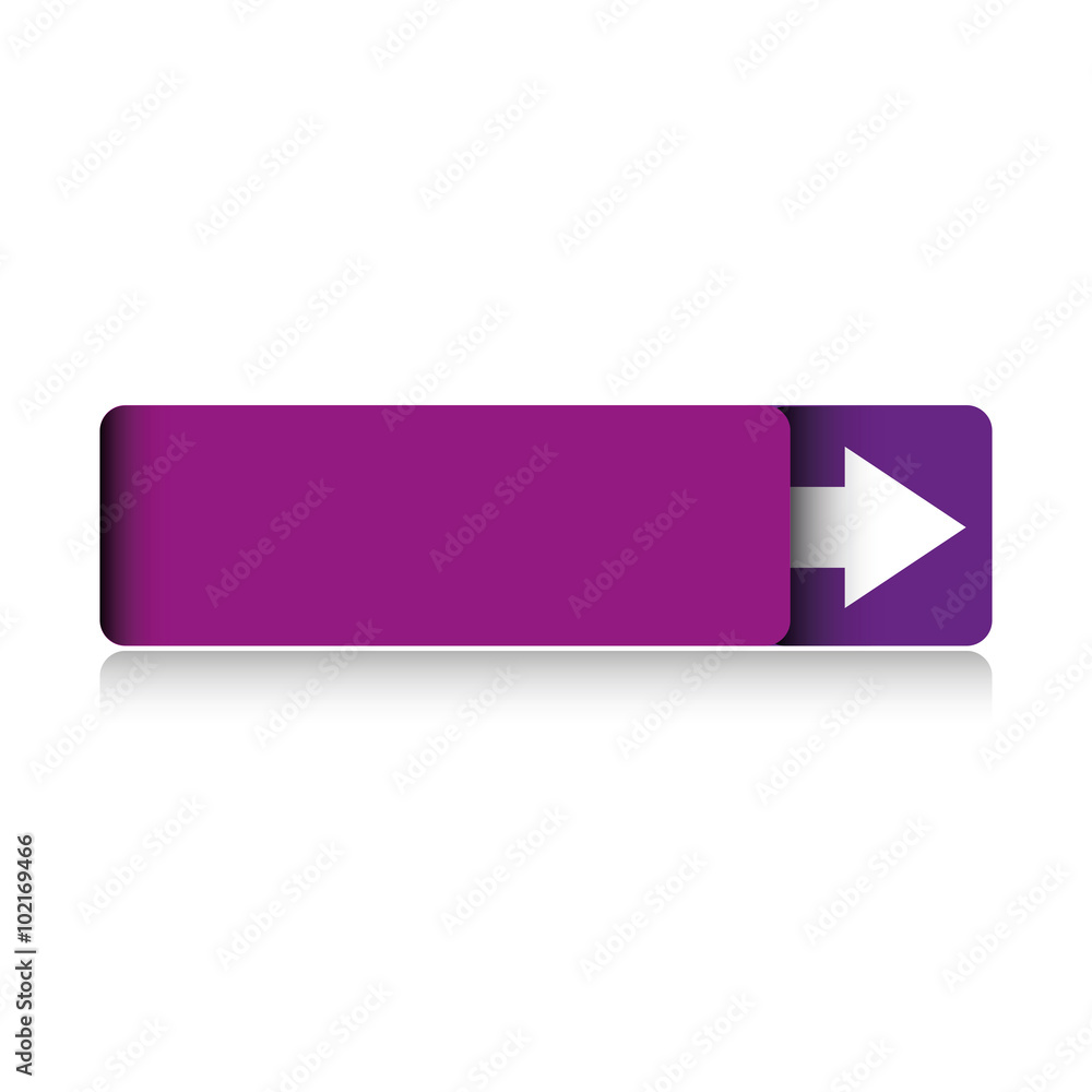 Poster empty violet button vector