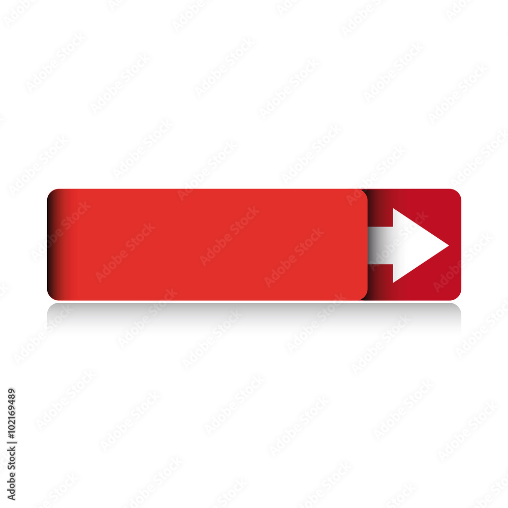 Poster empty red button vector