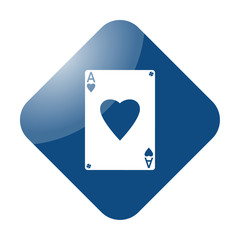 Lucky irish card simple icon on colorful background