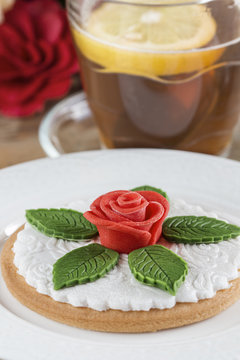Detail of decorated cookie