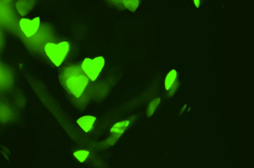 Green hearts texture. 