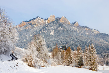 Winter Landscape In Pieniny Mountains, Poland