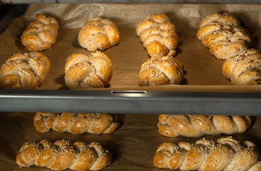 homemade bread rolls preparation