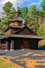 The old wooden Ukrainian church- catskill new york state USA