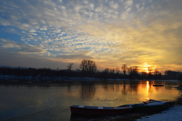 Winter on river Danube