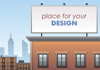 Billboard, place for advertising, billboard on the building, place for your design