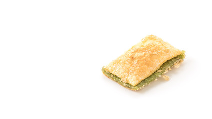 mini pie biscuit with kiwi jam