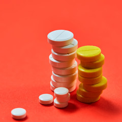 Tablets. Medicine symbol.