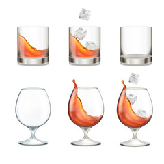 Glasses. Alcohol