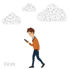 Online services in the smartphone.