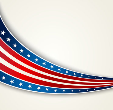 American Flag, Vector patriotic background