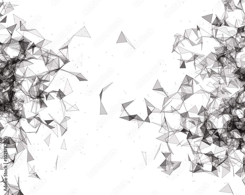 Poster wireframe mesh polygonal background.