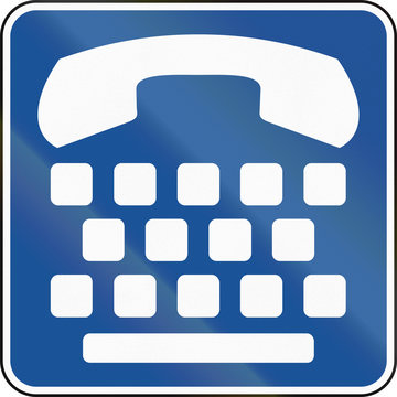 United States MUTCD road sign - Telecommunications device for the deaf Available
