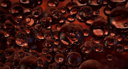 Coke bubbles - abstract cg illustration background