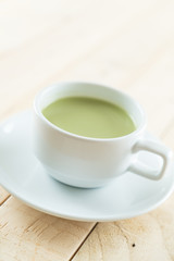 hot matcha latte