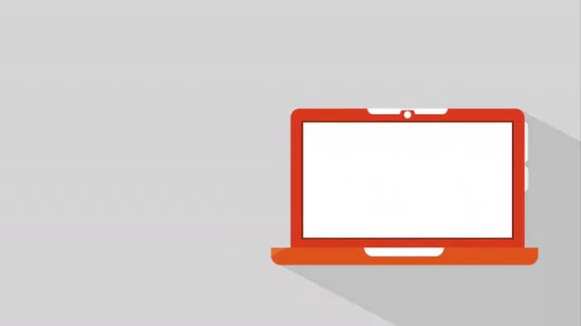Laptop icon design, Video Animation 