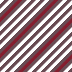 Seamless geometric pattern. Stripy texture for neck tie. Diagonal contrast strips on background. Brown, vinous, white colors. Vector