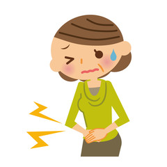 腹痛　中年　女性